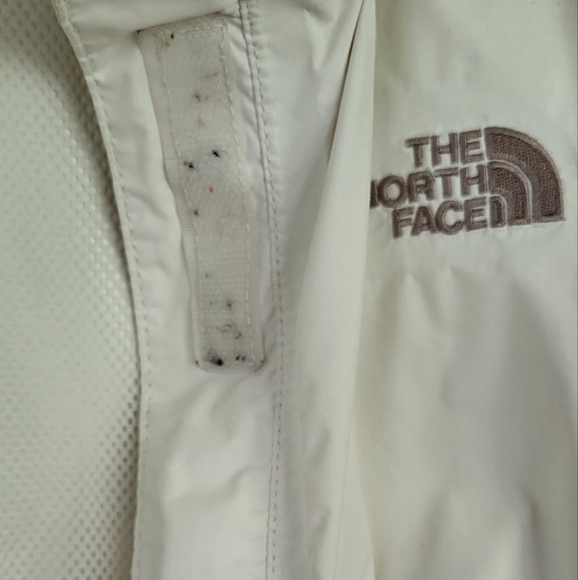 North Face Hyvent Hooded White Rain Jacket Windbreaker - Picture 12 of 15